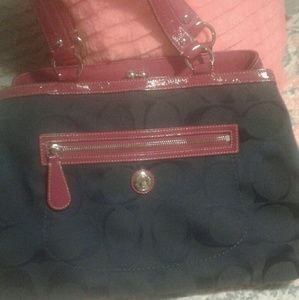 Navy Blue Coach purse